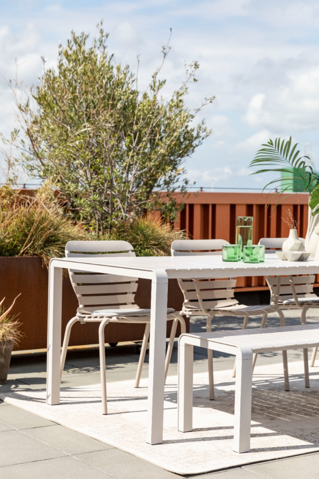 Tuin tafel 'Vondel' 214x97cm - Wit