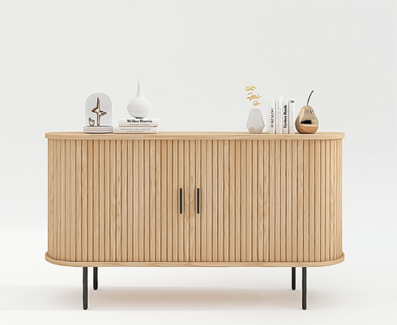 Dressoir 'Holmvik' - Natuur/Zwart