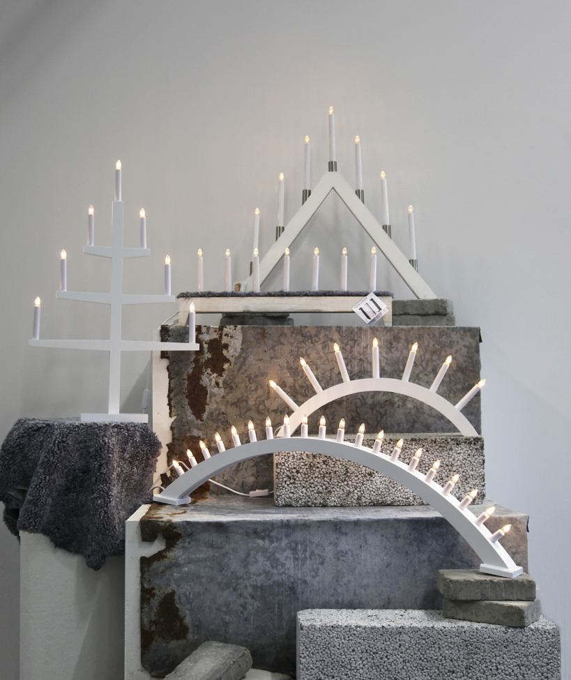 Adventskaarsenhouder 'Aura' - Wit