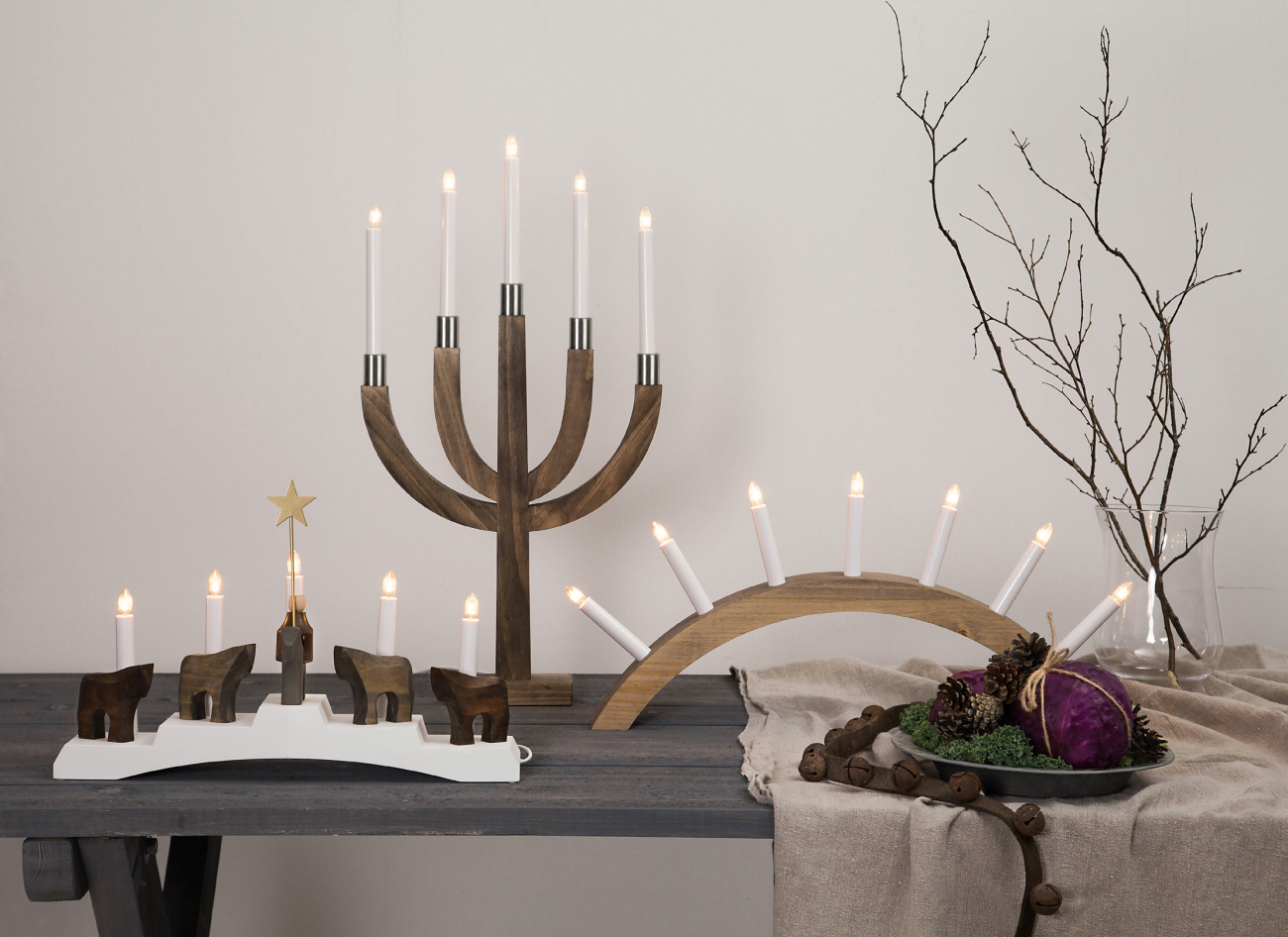 Adventskaarsenhouder 'Aura' - Hout
