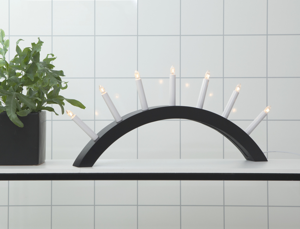 Adventskaarsenhouder 'Aura' - Zwart