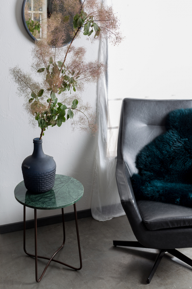 Bijzettafel 'Emerald' - Zwart/Groen
