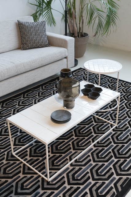 Salontafel 'Glazed' 43x93 - Wit