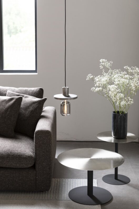 Salontafel 'Snow' - Staal/Zwart