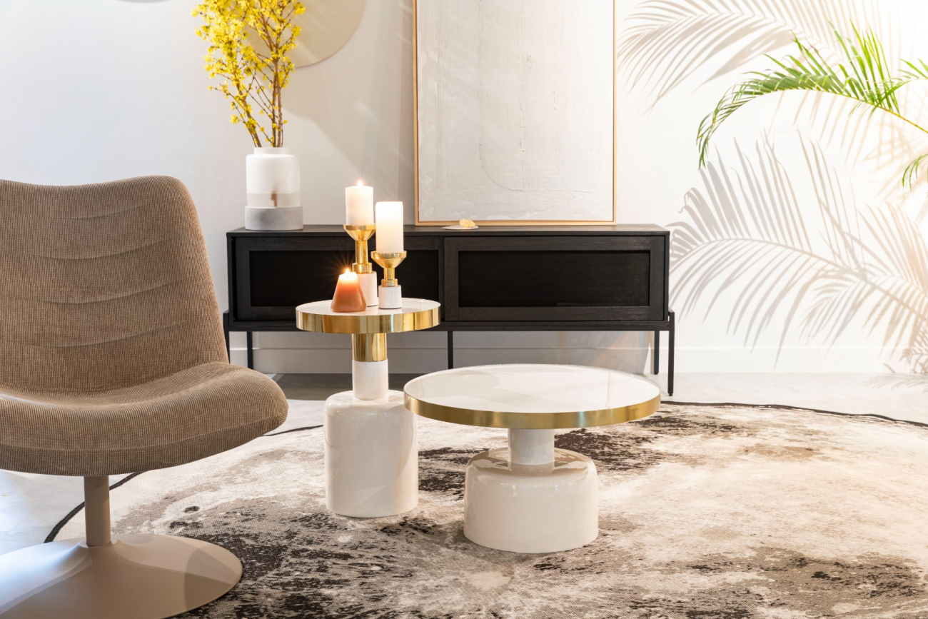 Bijzettafel 'Glam ' - Wit