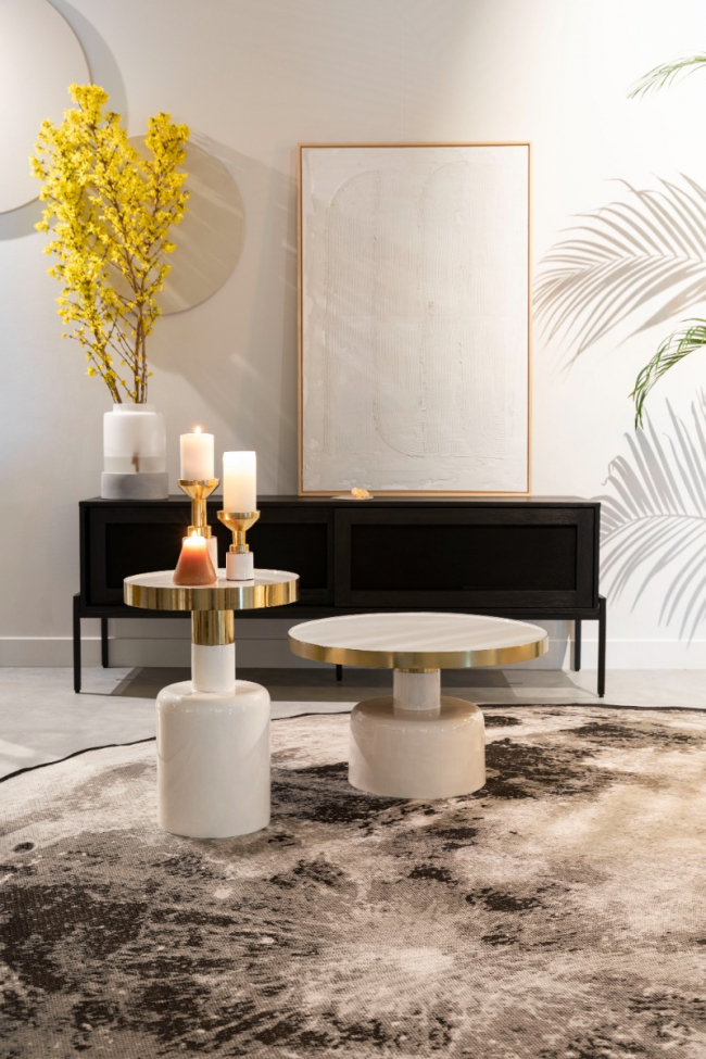 Bijzettafel 'Glam ' - Wit