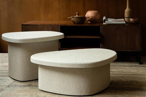 Bijzettafel 'Veda' 41cm- Beige