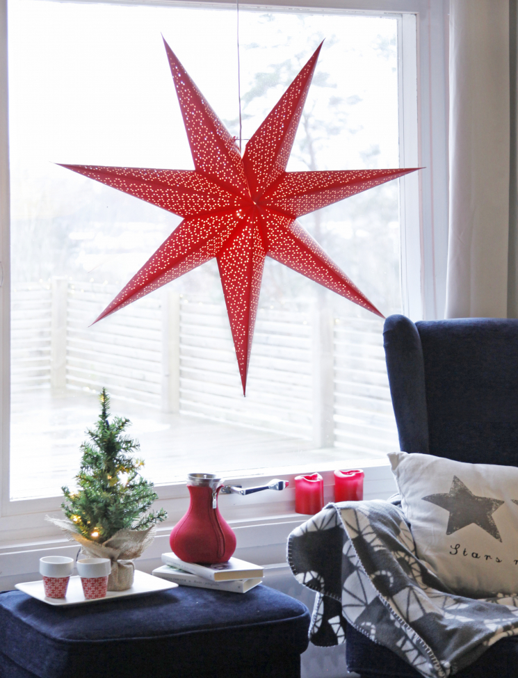 Kerstster 'Dot' 100cm - Rood