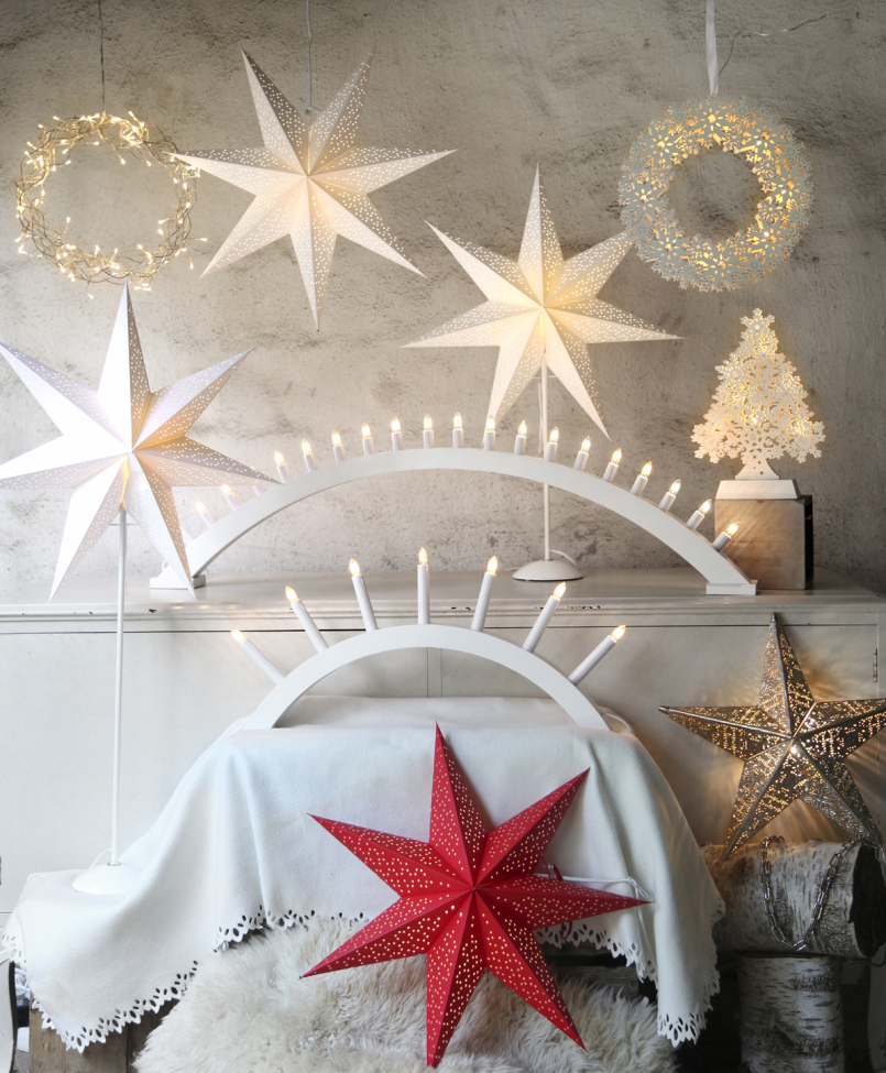 Kerstster 'Dot' 54cm - Rood