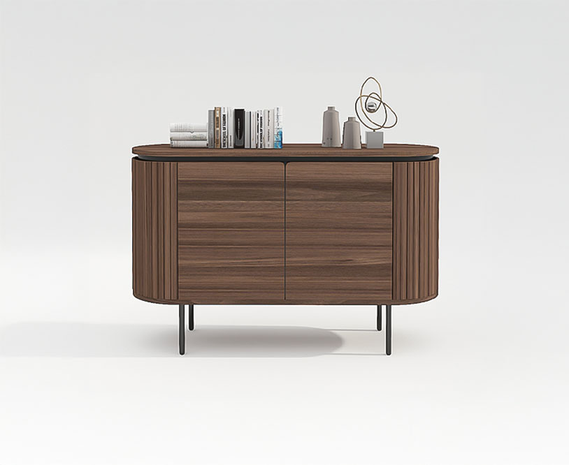 Dressoir 'Kärra' - Walnoot/Zwart