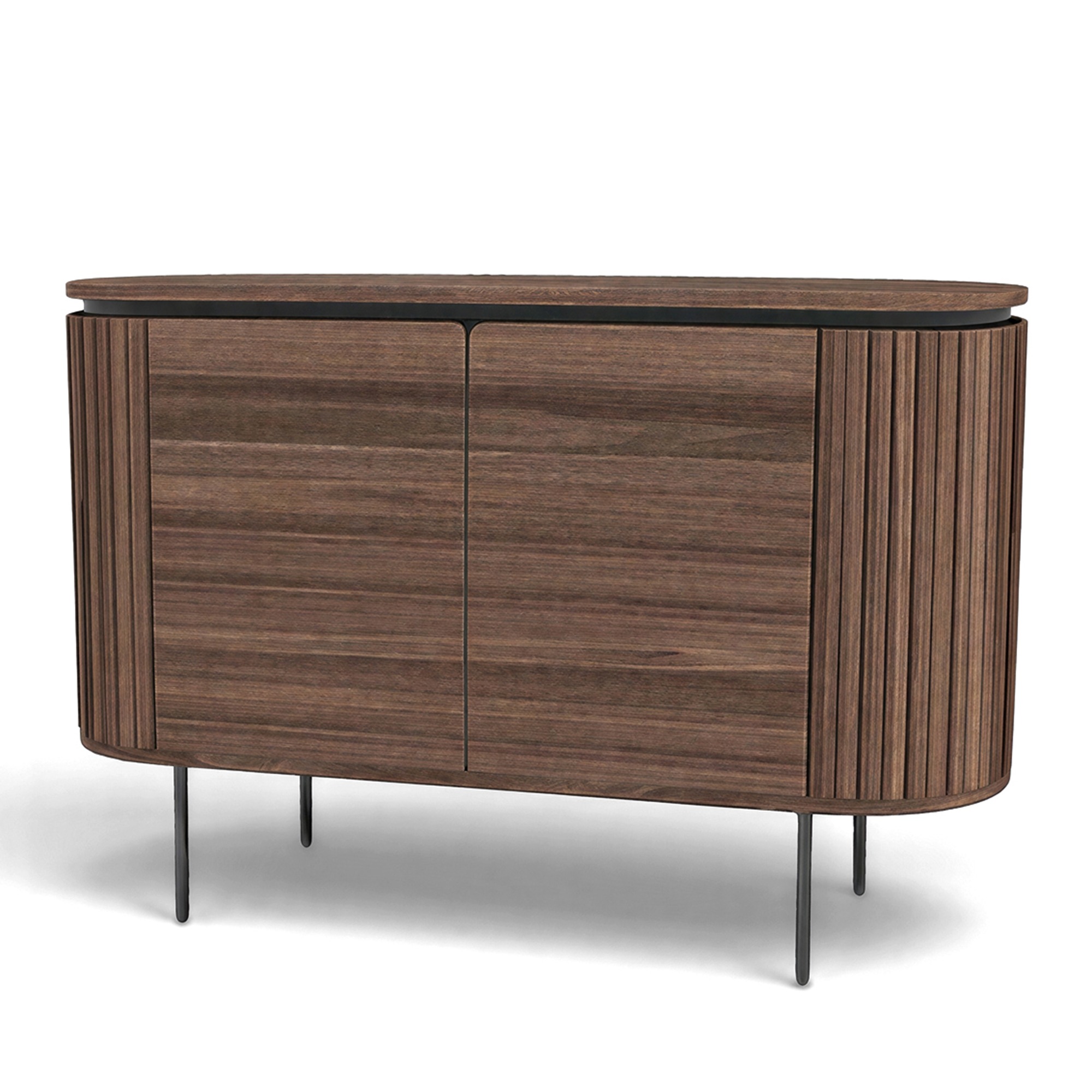 Dressoir 'Kärra' - Walnoot/Zwart