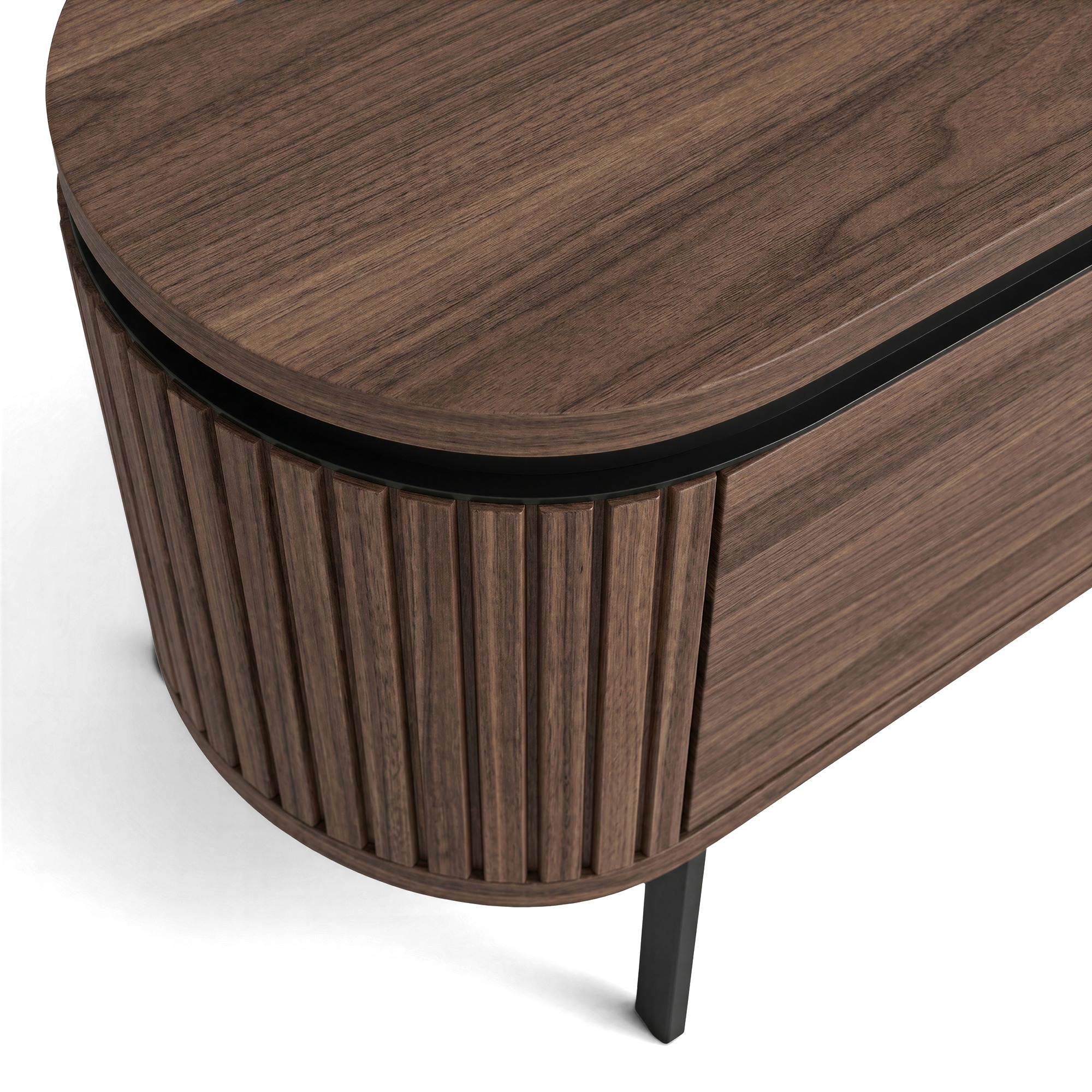 Dressoir 'Kärra' - Walnoot/Zwart