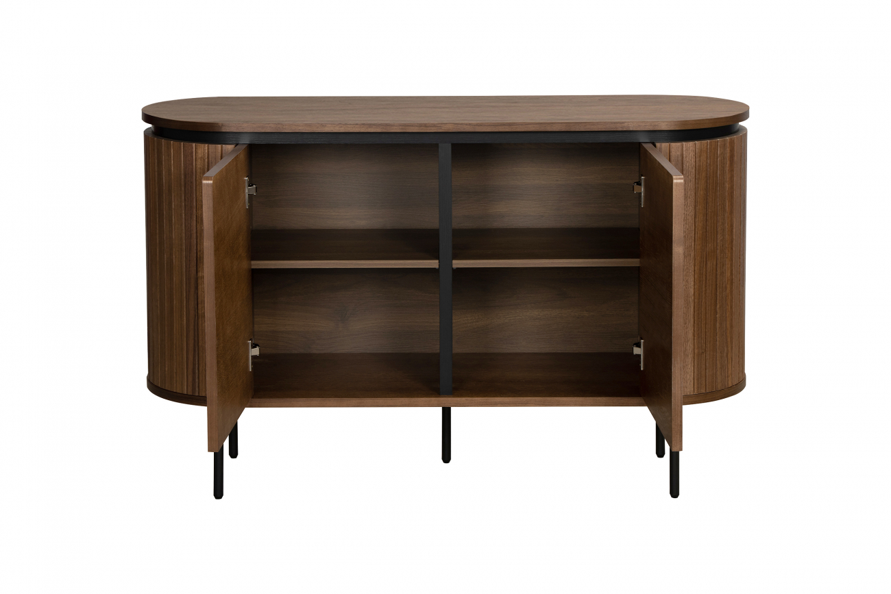 Dressoir 'K&auml;rra' - Walnoot/Zwart