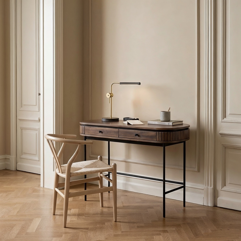 Bureau 'Kärra' - Walnoot/Zwart