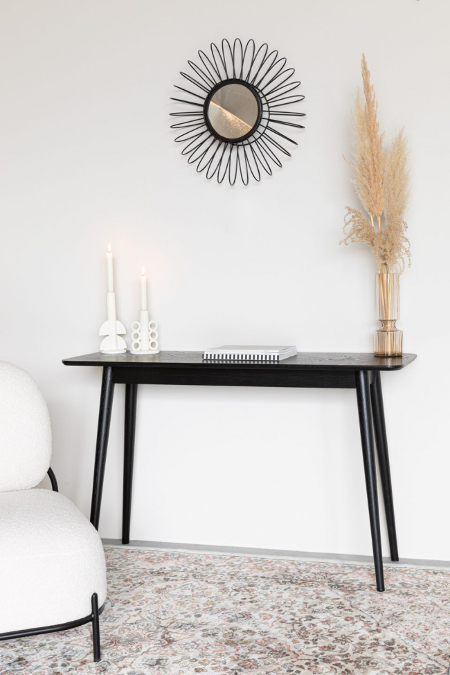 Console tafel 'Fabio' 120x40cm - Zwart