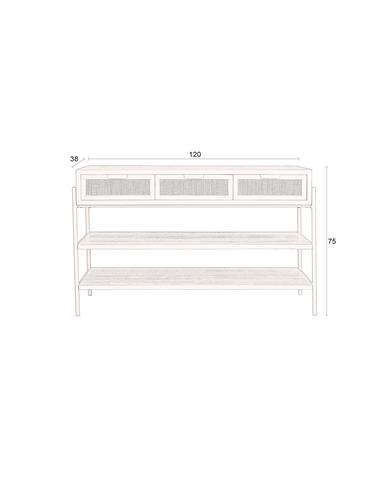Console tafel 'Yasu' - Zwart