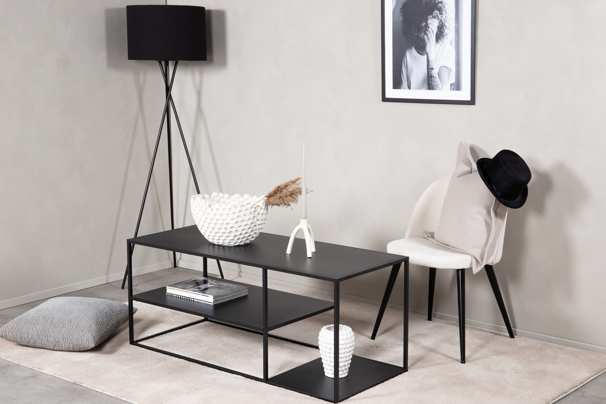 Salontafel 'Staal' 120x50cm - Zwart