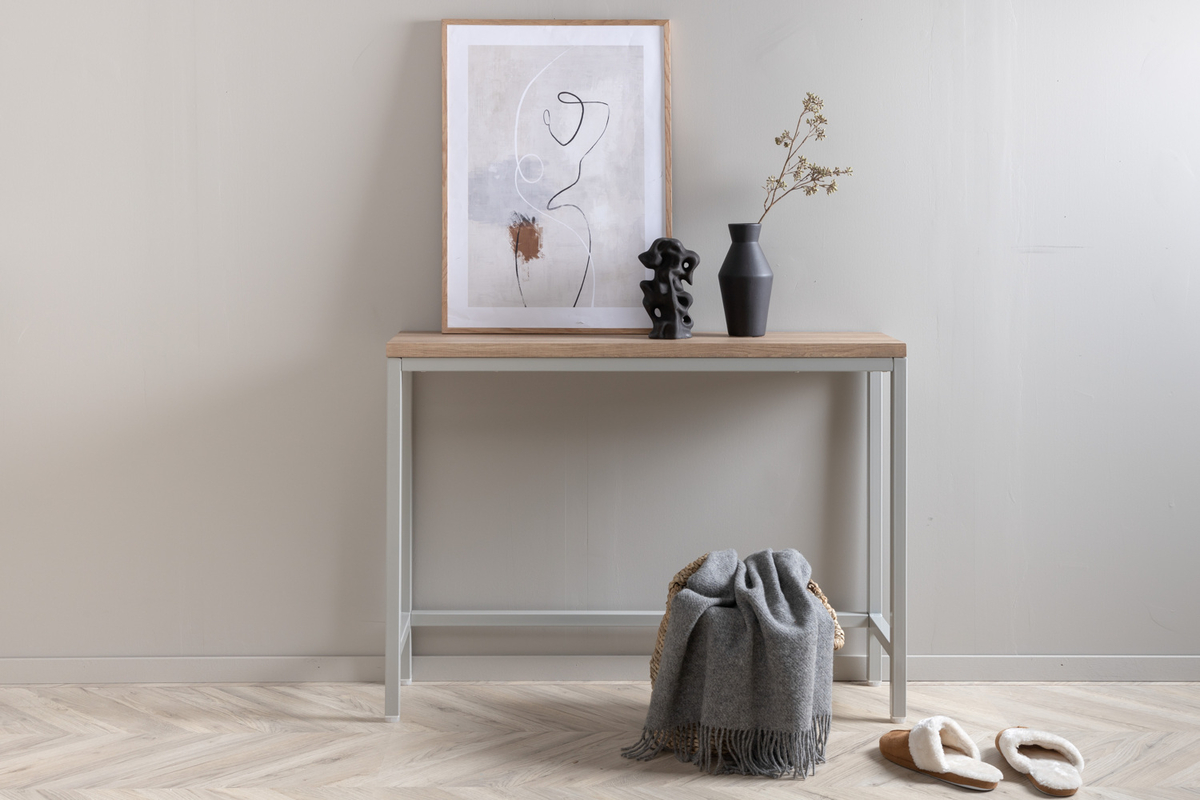 Bijzettafel 'Ransäter' 30x110 - Grijs