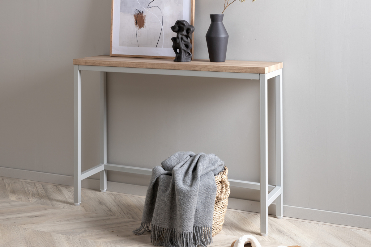 Bijzettafel 'Ransäter' 30x110 - Grijs