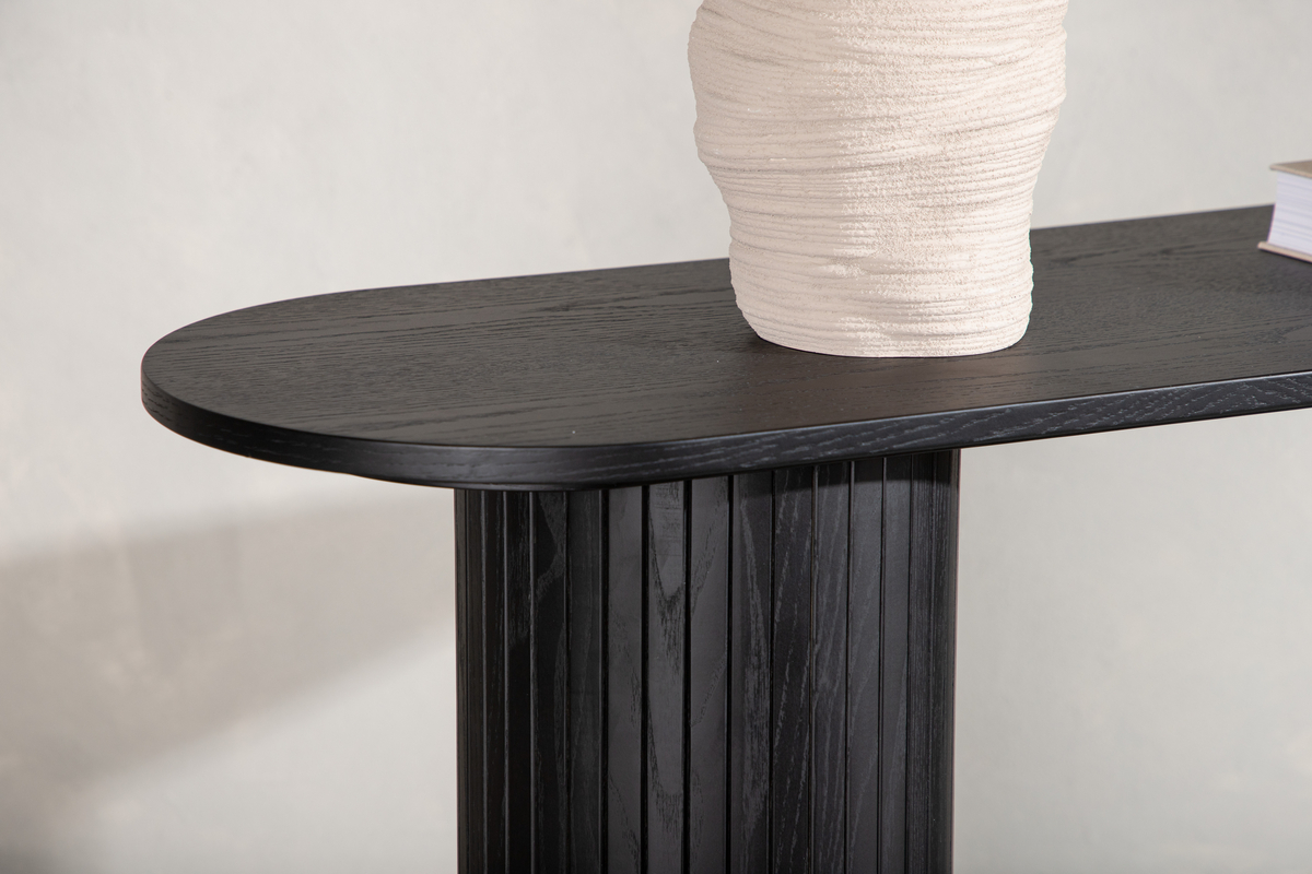 Bijzettafel 'Barkaby' 40x130cm - Zwart