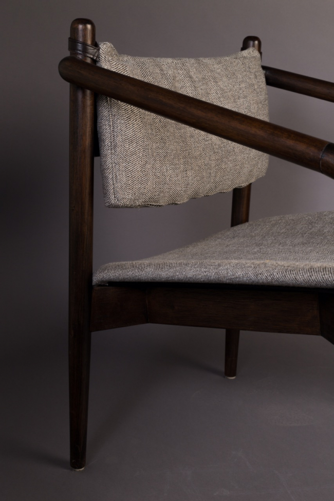 Stoel 'Torrance' - Noten/Beige