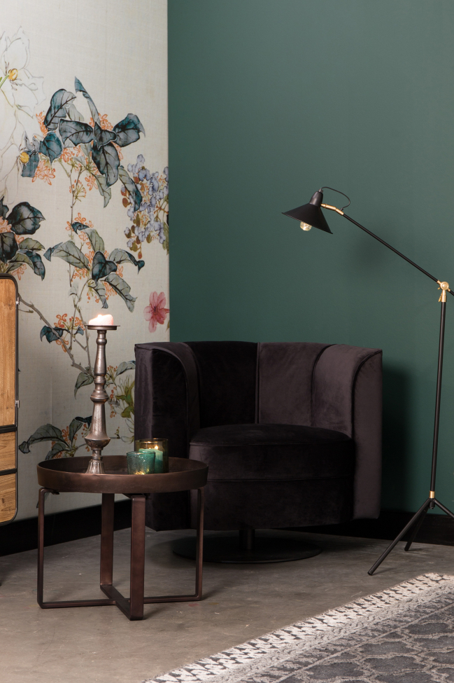 Fauteuil 'Flower' - Zwart