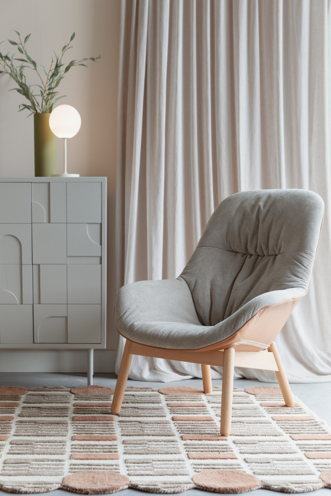 Lounge stoel 'Duke' 92x75x93cm - Beige
