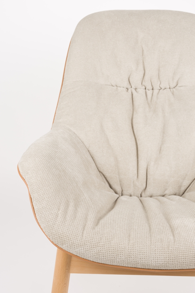 Lounge stoel 'Duke' 92x75x93cm - Beige