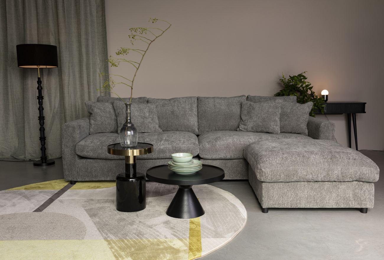Voetenbank 'Sense Grey' - Grijs