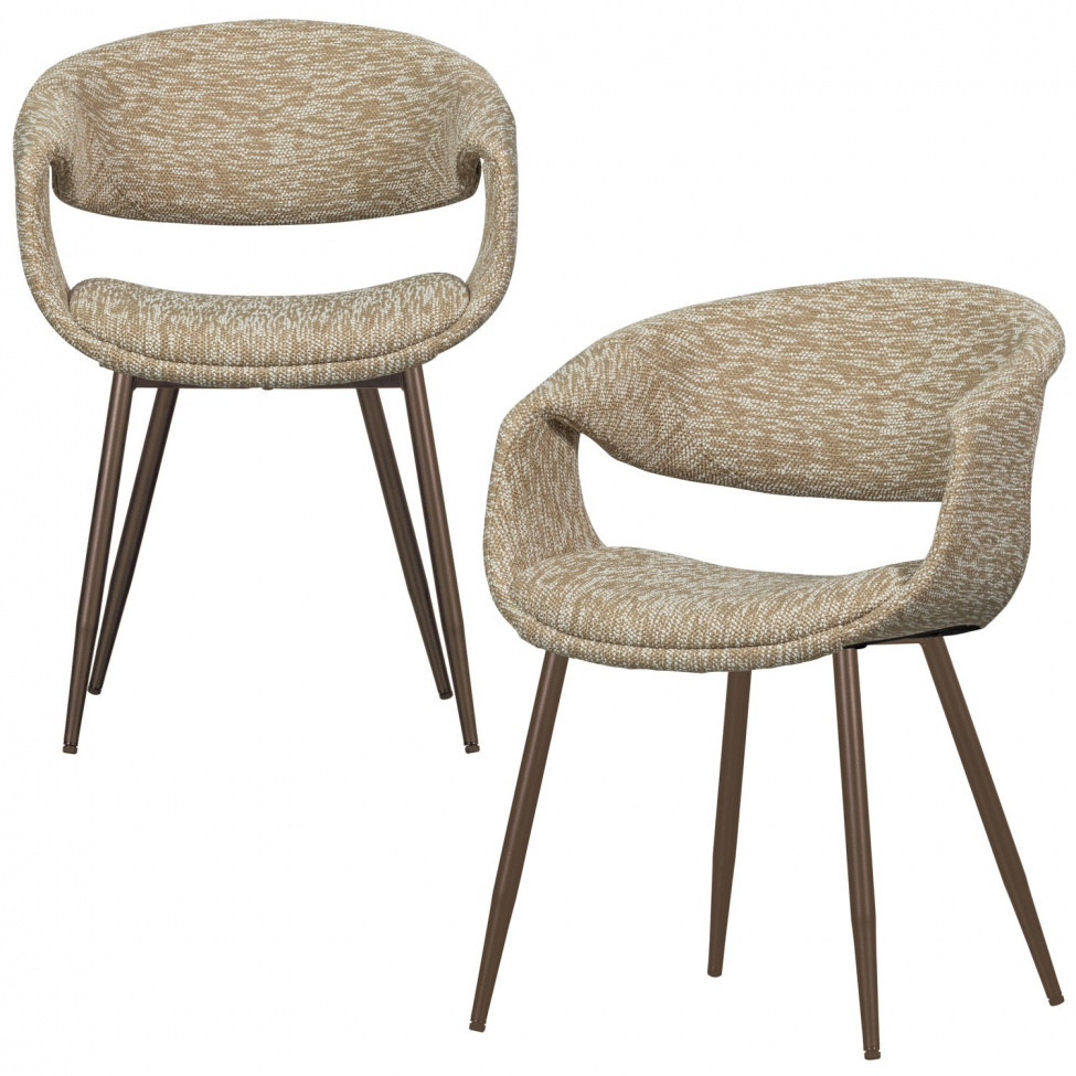 Eetstoel ‘Yossi’ - Beige/Koper