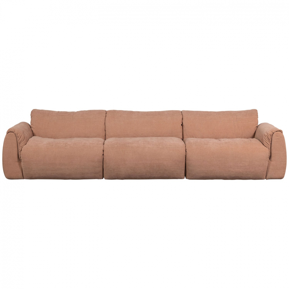 Bank ‘Baggy’ 3-zits - Bruin/Roze