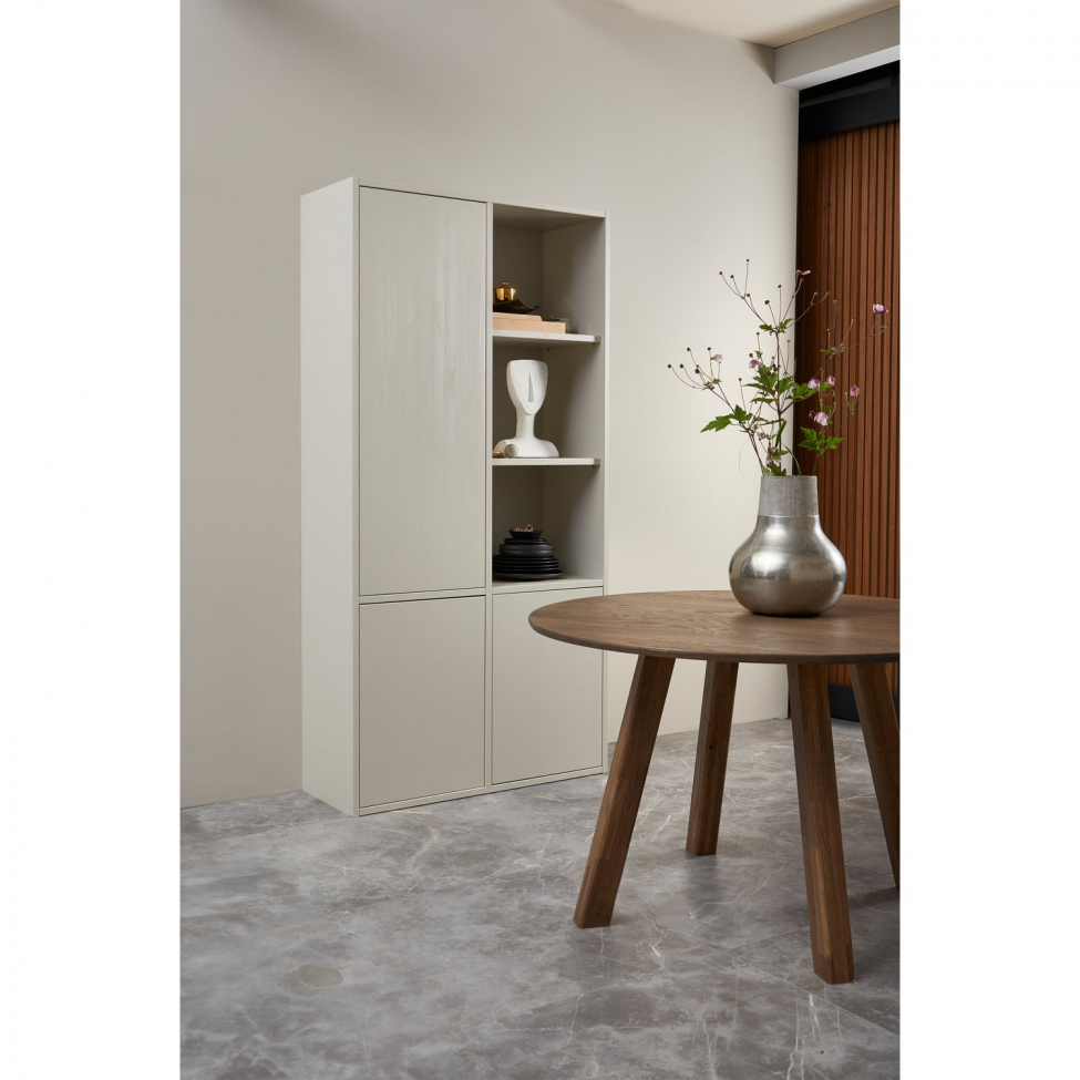 Eettafel ‘Tablo’ 120 cm rond - Donkerbruin