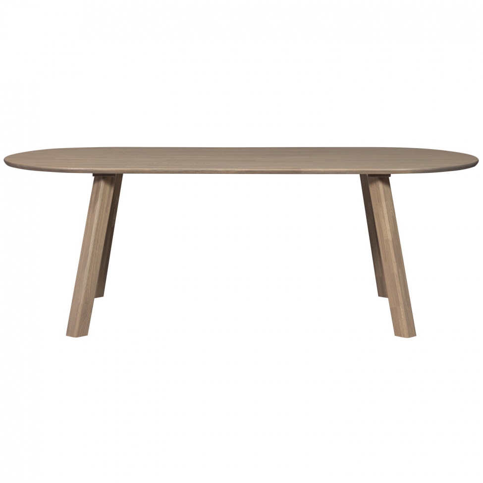 Eettafel ‘Tablo’ 220x90cm ovaal - Bruingrijs