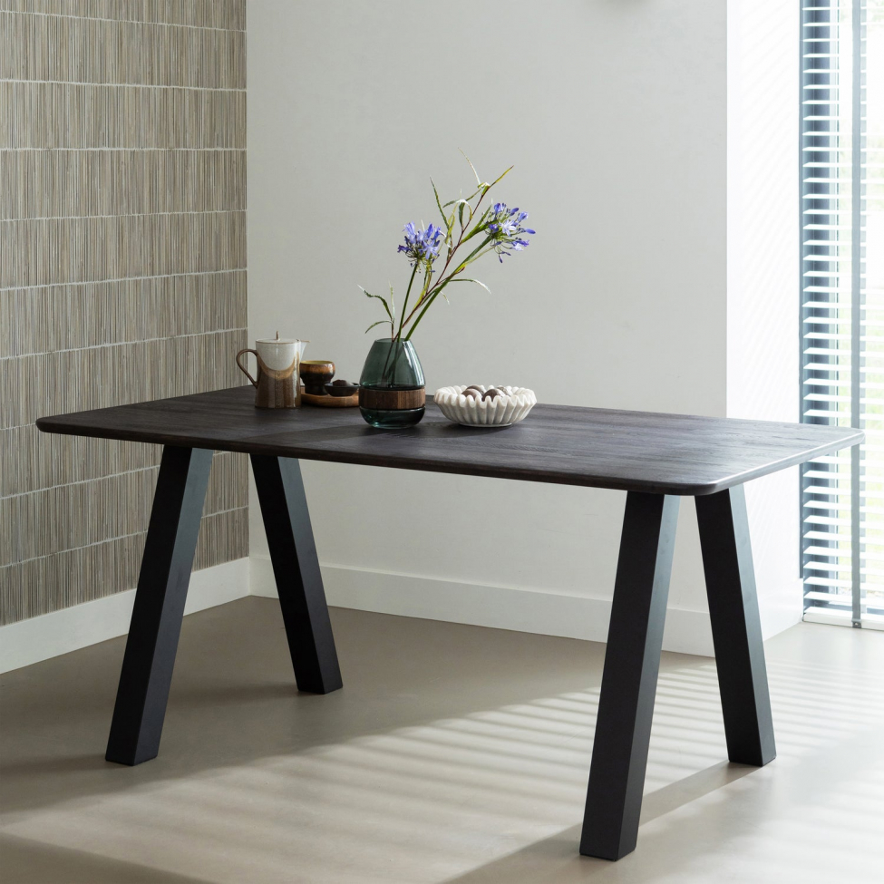 Eettafel ‘Tablo’ 160x90cm - Donkerbruin