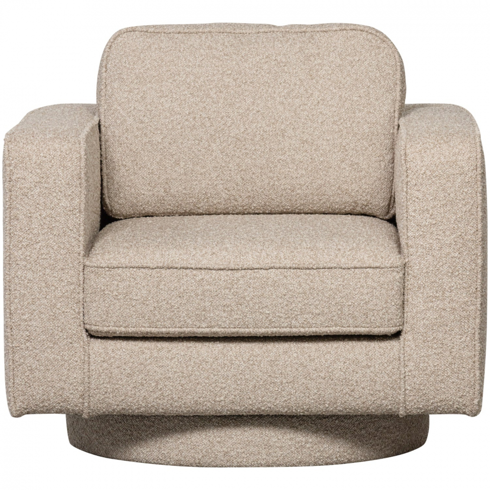 Draaistoel ‘Lazy’ - Beige bouclé