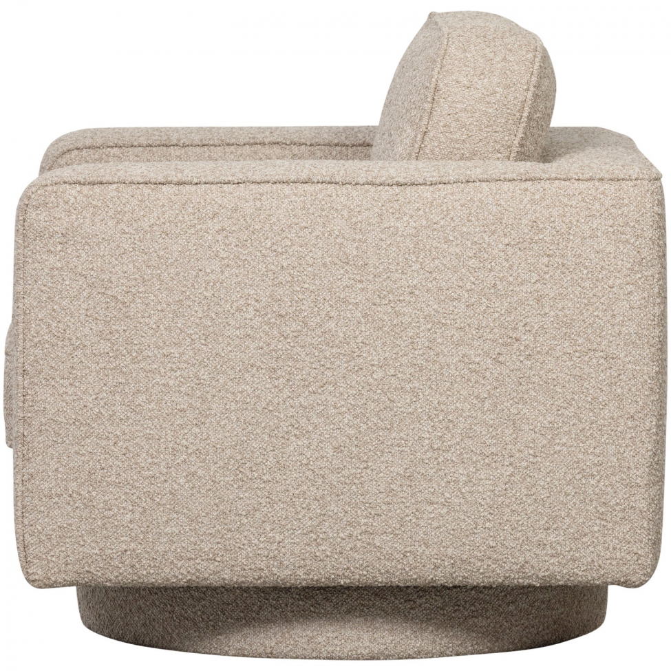 Draaistoel ‘Lazy’ - Beige bouclé