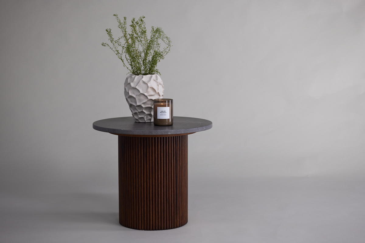 Bijzettafel 'Härjedalen' Rond 52cm - Bruin