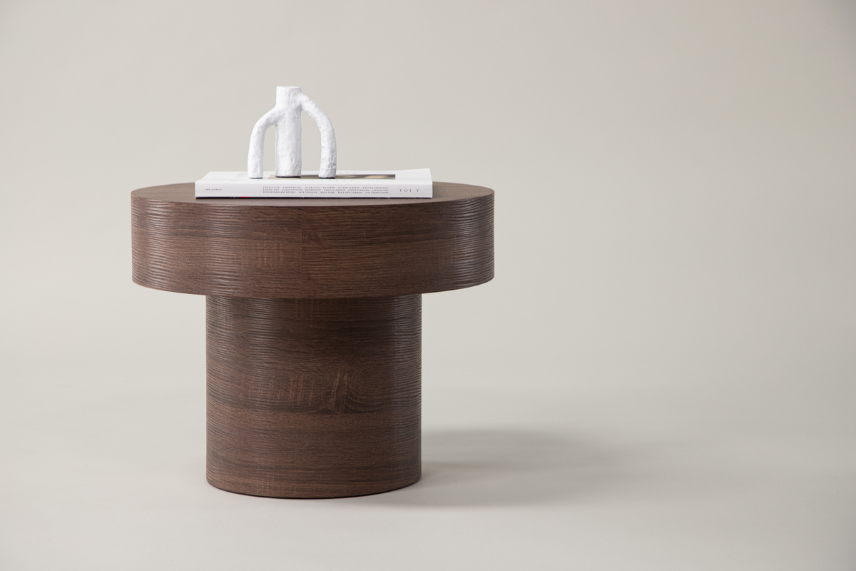 Bijzettafel 'Mariefred' Rond 50cm - Bruin