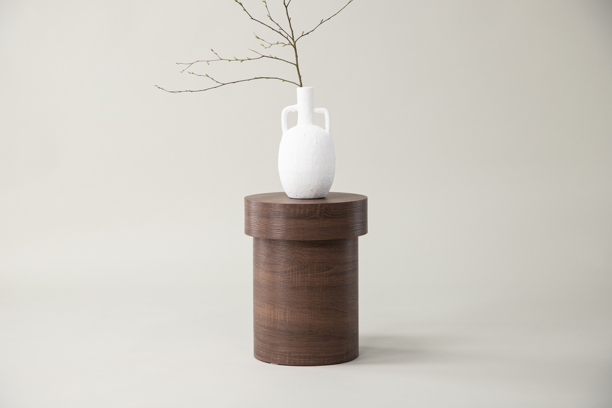 Bijzettafel 'Mariefred' Rond 35cm - Bruin