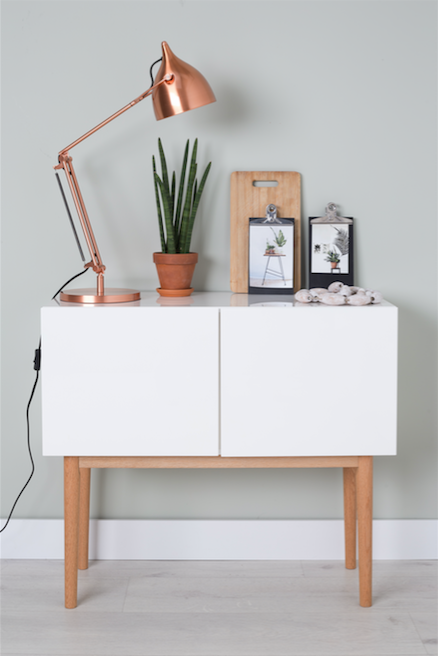 Kast 'High on Wood' - Wit/Hout