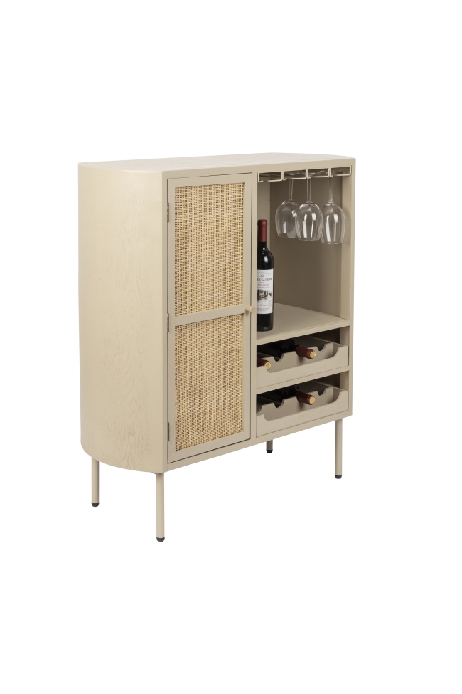 Wijnrek 'Amaya Low' - Beige