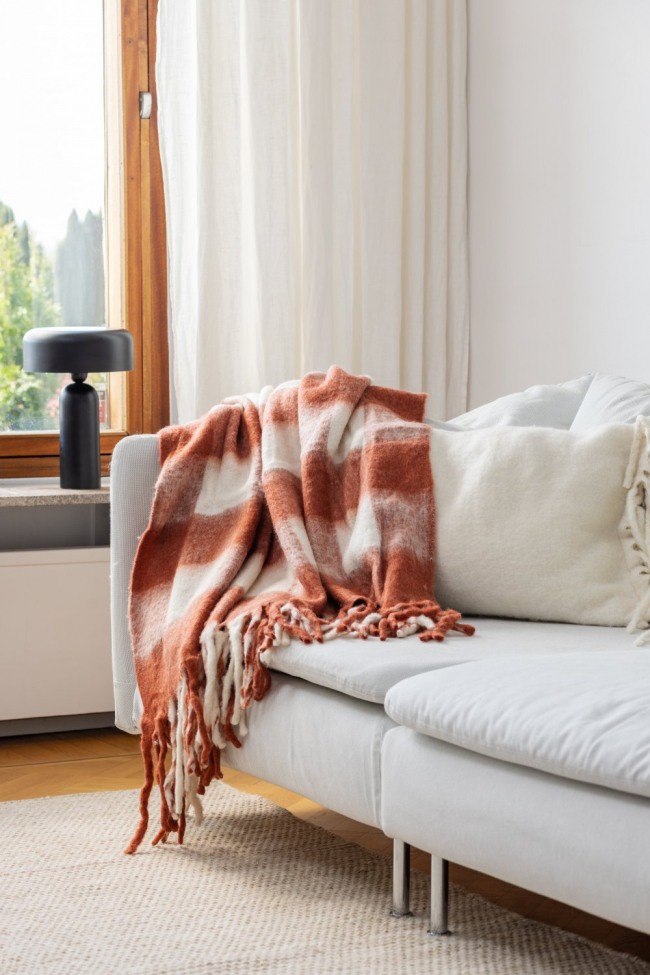 Plaid 'Phoebe' 130x170cm - Roze