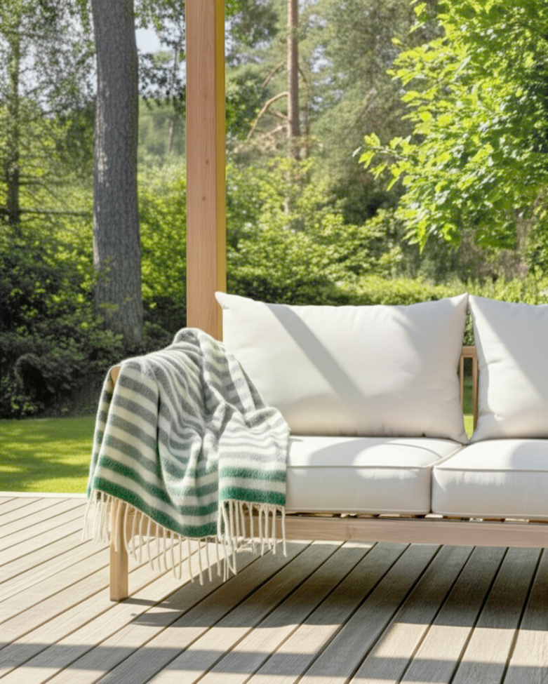 Plaid 'Monica' 130x170cm - Groen