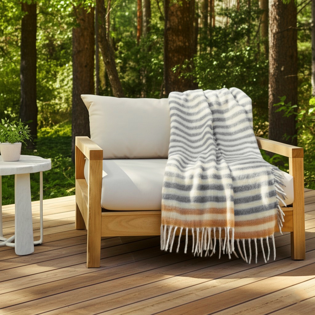 Plaid 'Monica' 130x170cm - Geel