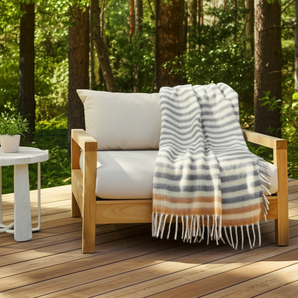 Plaid 'Monica' 130x170cm - Geel