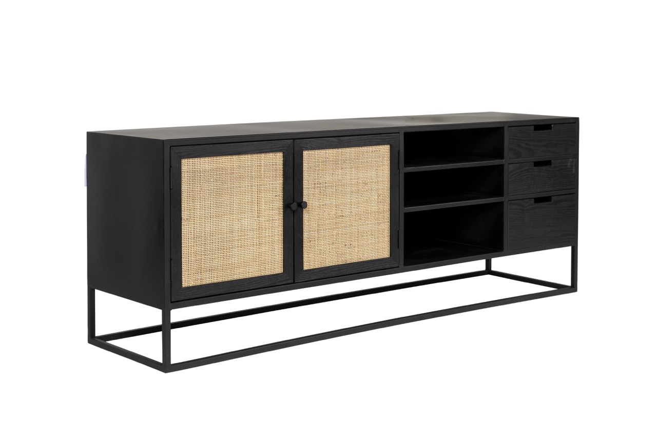 Bijzettafel 'Guuji' - Zwart/Beige