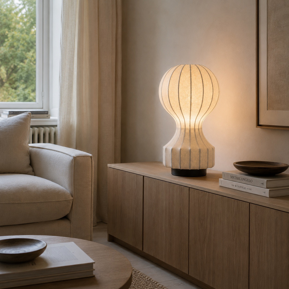 Lamp 'Senigallia' L - Wit/Zwart