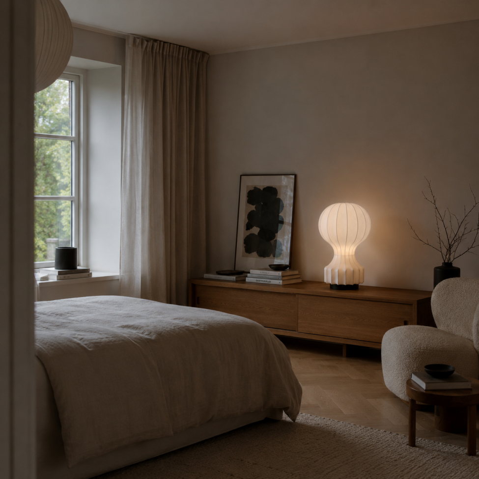Lamp 'Senigallia' L - Wit/Zwart