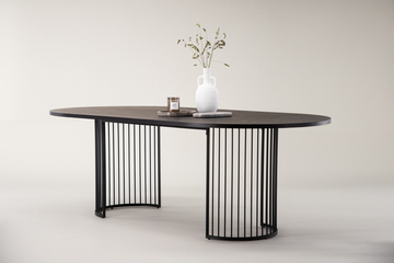 Eettafel 'Hindås' 110x220cm - Zwart