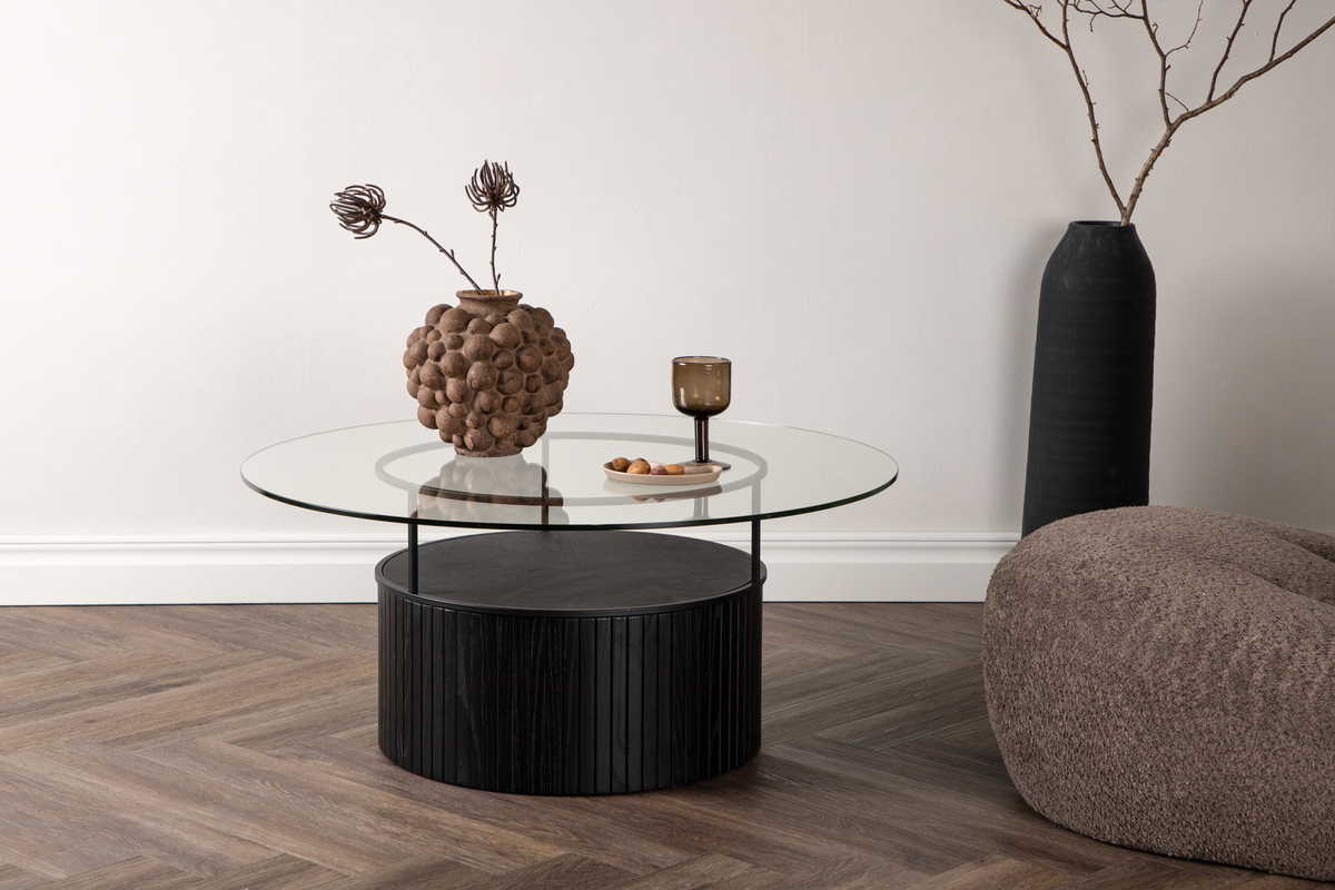 Salontafel 'Beisfjord' Rond 90cm - Zwart